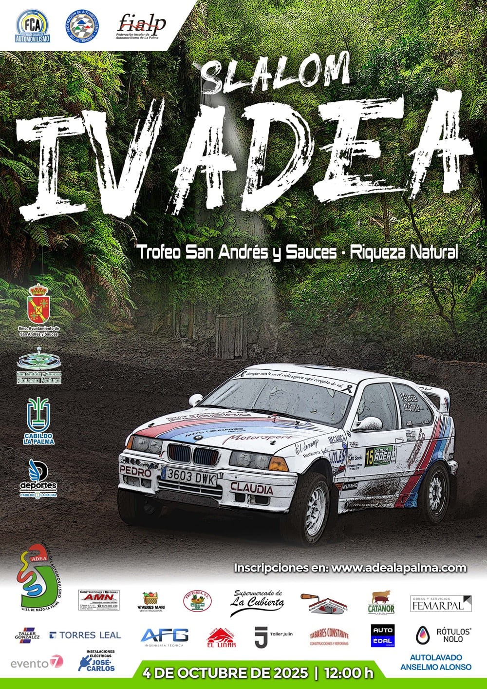 IV Slalom Adea ‘Trofeo San Andrés y Sauces – Riqueza Natural’, próxima cita del campeonato de tierra en la isla de La Palma