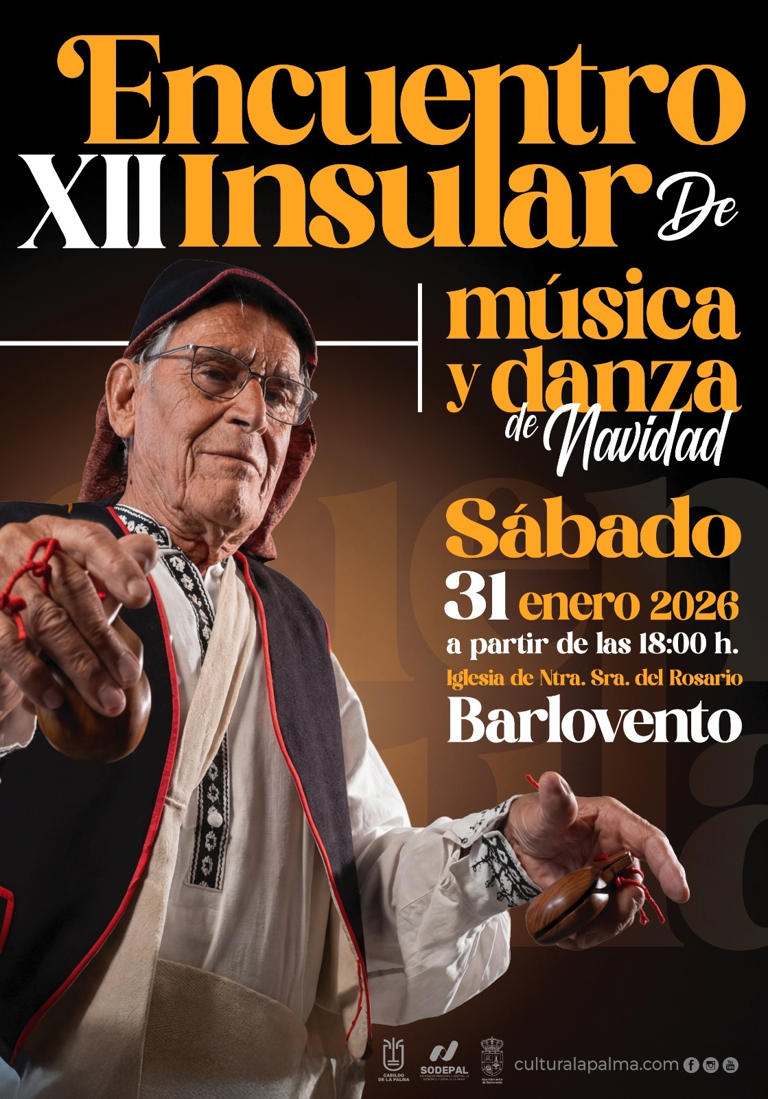 Barlovento acoge el XII Encuentro Insular de Música y Danza de Navidad, organizado por el Cabildo