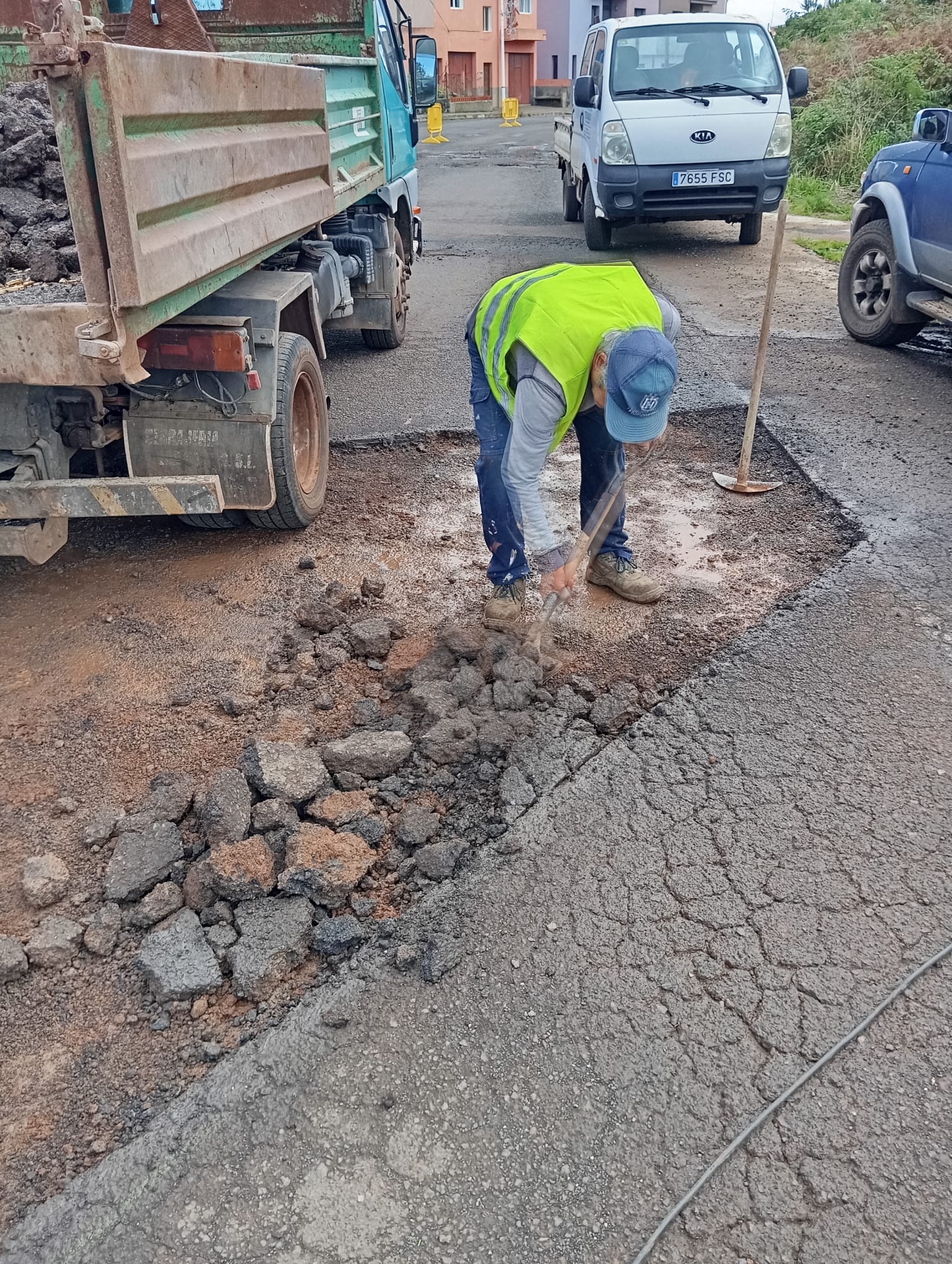 El Cabildo mejora la seguridad vial en Barlovento con mejoras en el asfalto de Las Cabezadas