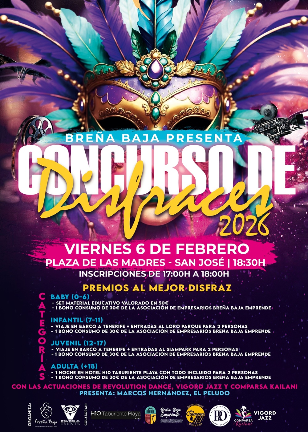 El “Concurso de Disfraces” arranca el Carnaval de Breña Baja