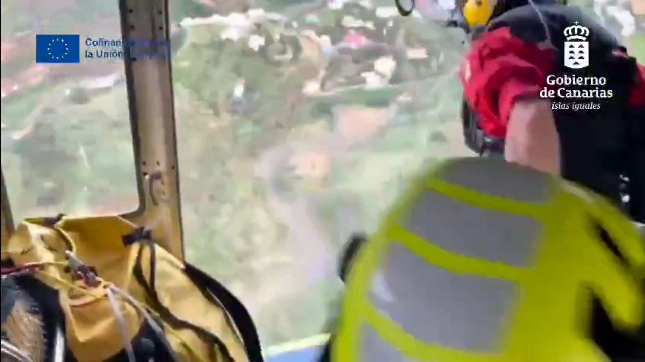 Rescate aéreo en La Palma: el GES evacúa a una senderista en Breña Alta