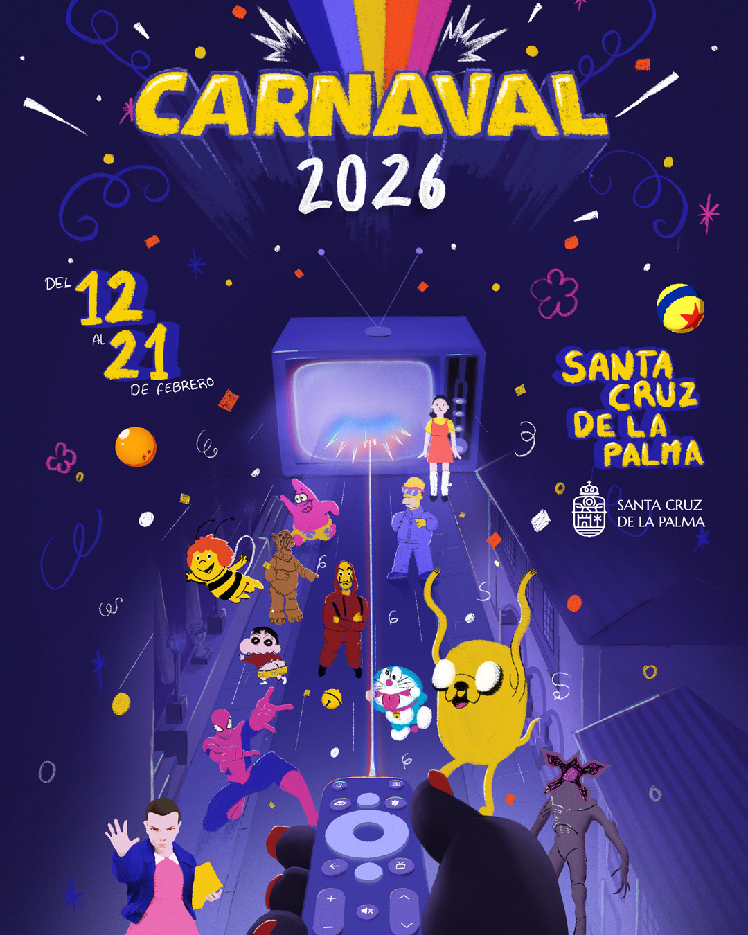 El Carnaval 2026 llenará Santa Cruz de La Palma de tradición, música y diversión del 12 al 21 de febrero