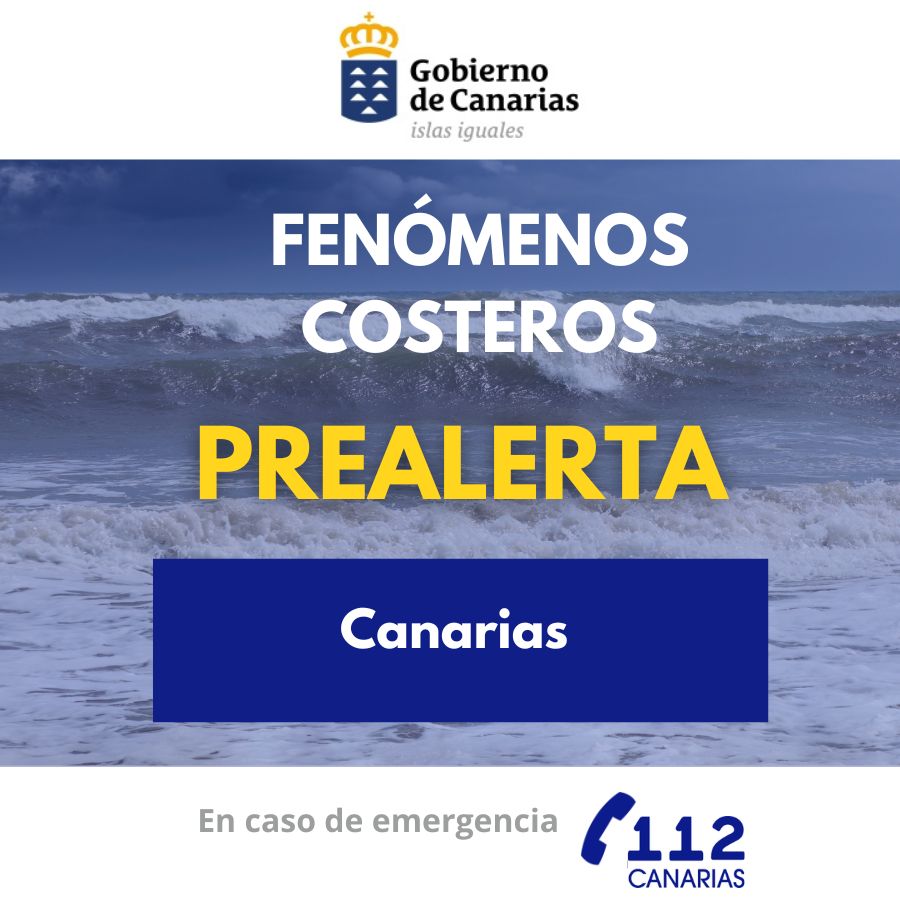El Gobierno de Canarias actualiza la situación y mantiene la prealerta por fenómenos costeros en el archipiélago