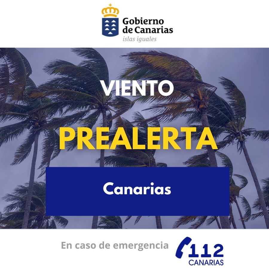 El Gobierno declara la situación de prealerta por viento en Canarias