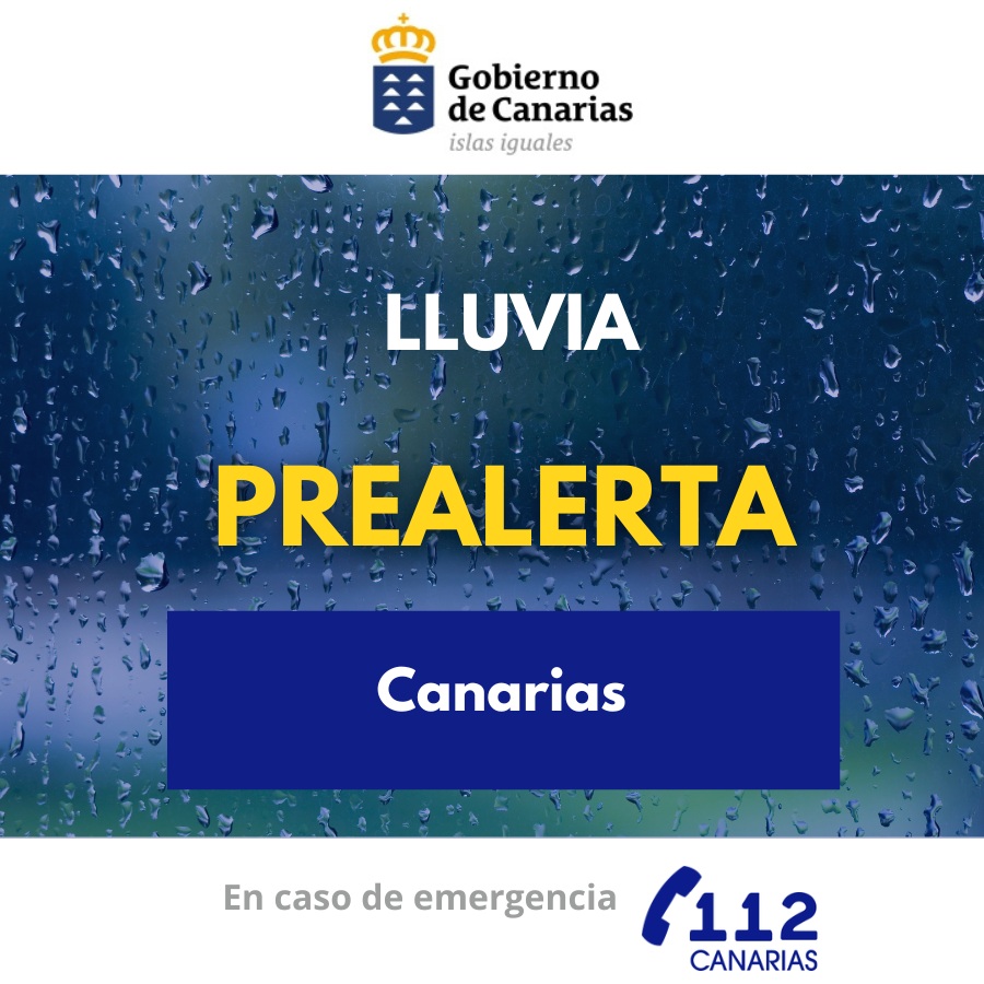 El Gobierno de Canarias declara la situación de prealerta por lluvias en el archipiélago