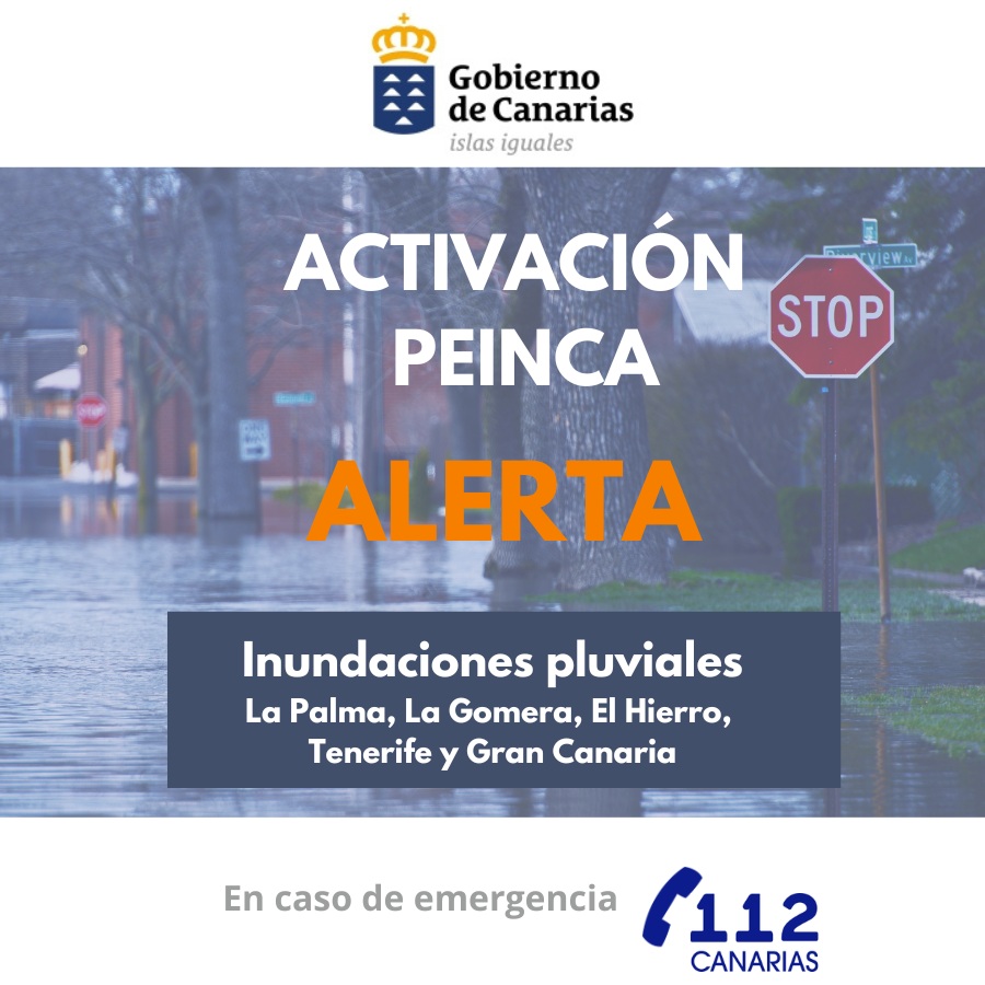 El Gobierno actualiza la situación, pasando a alerta por inundaciones en las islas occidentales y Gran Canaria
