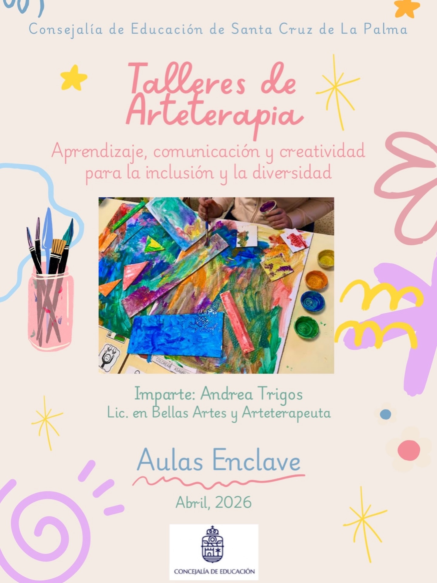Santa Cruz de La Palma impulsa talleres de arteterapia en las Aulas Enclave