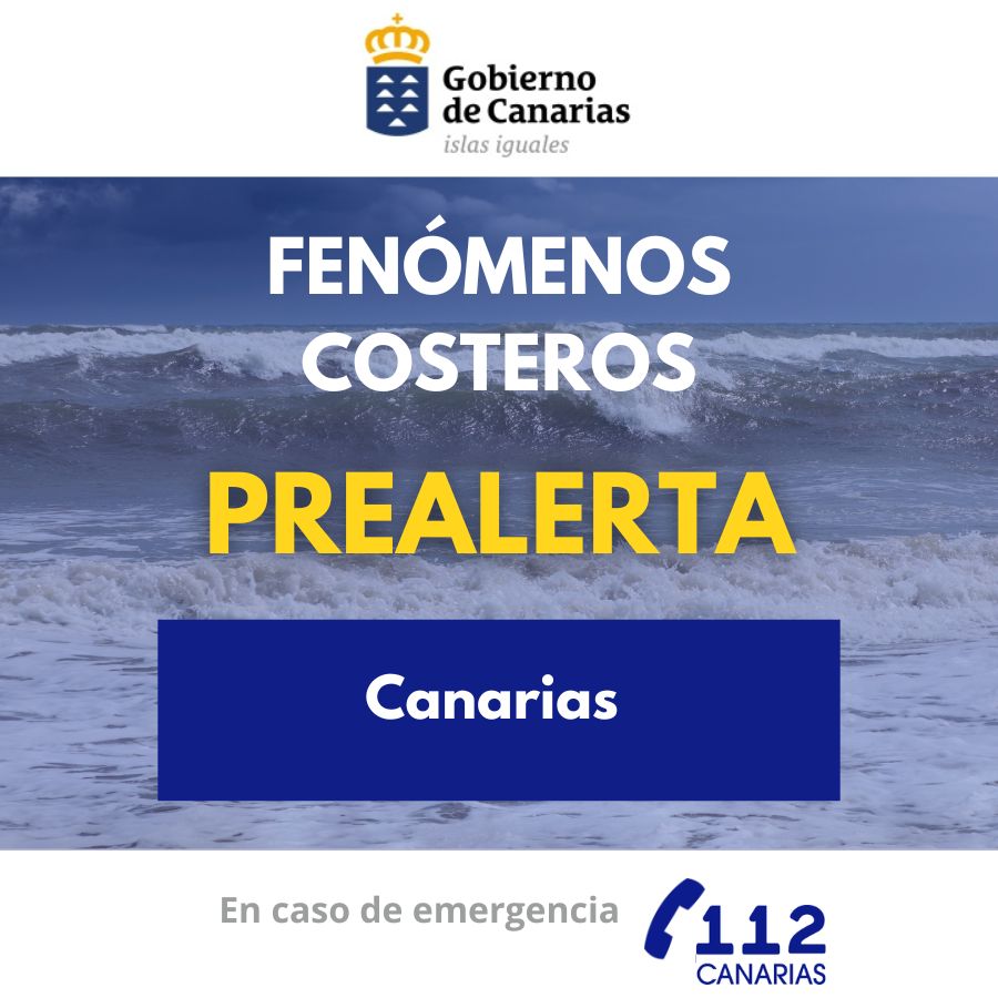 El Gobierno de Canarias declara la situación de prealerta por fenómenos costeros en el archipiélago