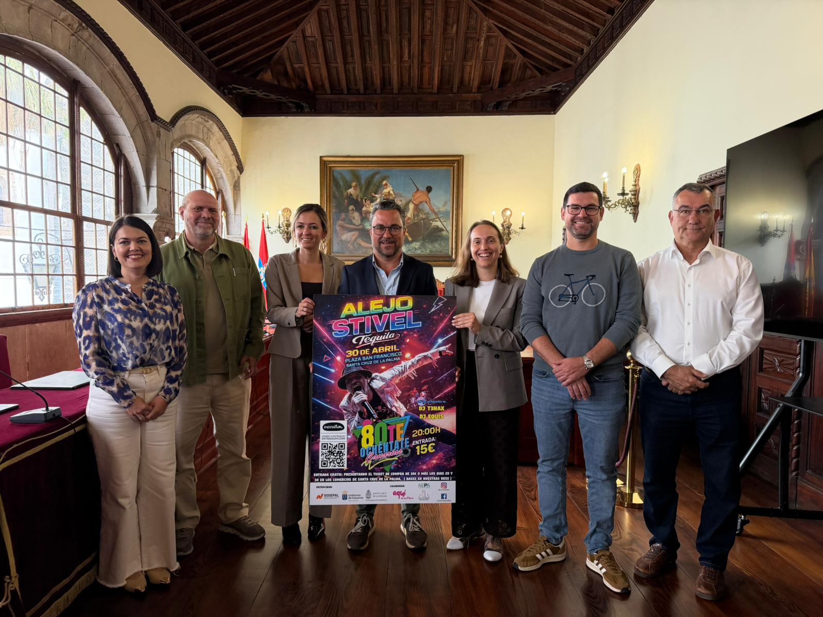 Santa Cruz de La Palma presenta 'Ochentate Canarias', una gran fiesta musical de los 80 con Alejo Stivel como protagonista
