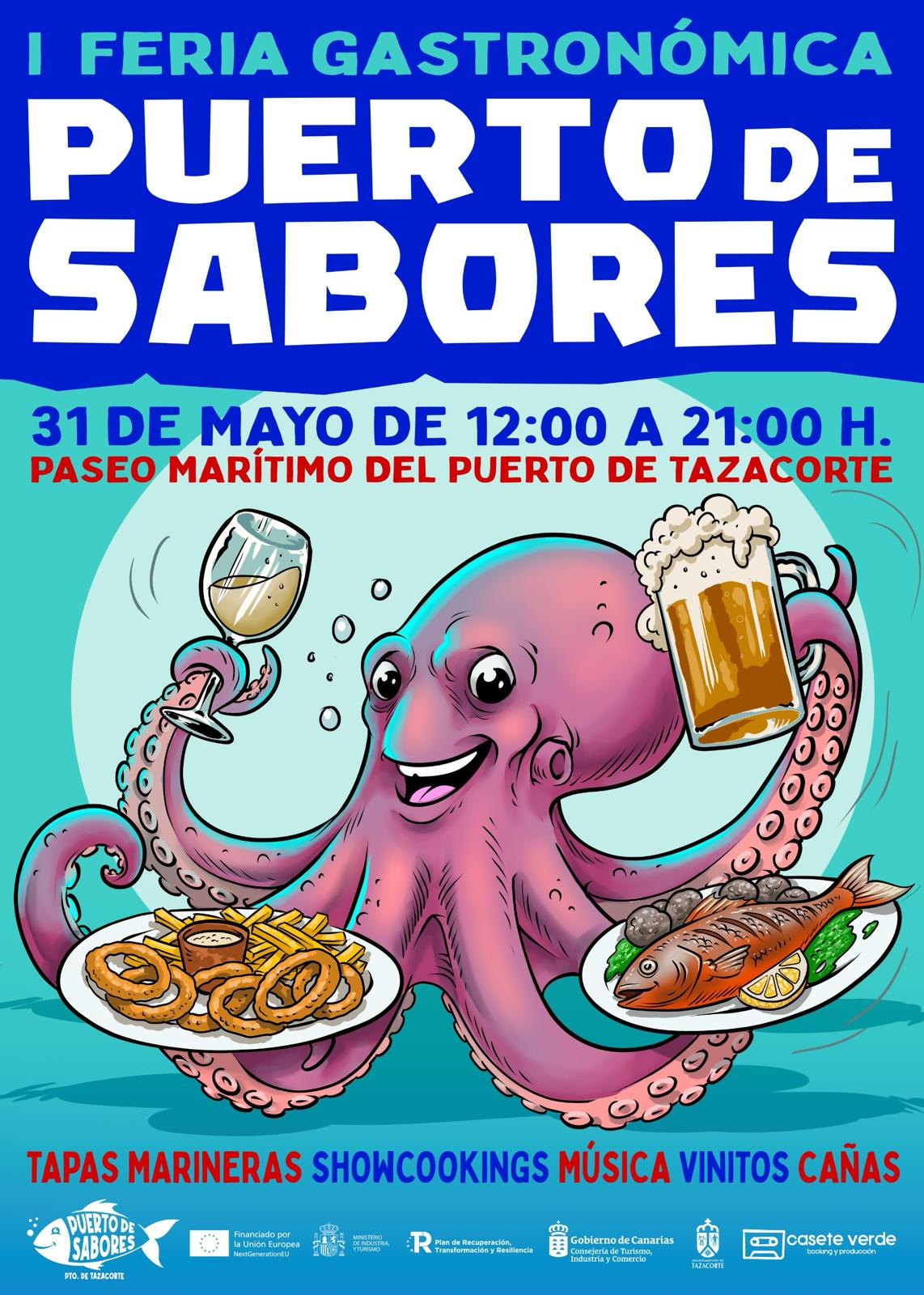 Tazacorte celebra la primera edición de la Feria Gastronómica Marinera "Puerto de Sabores"