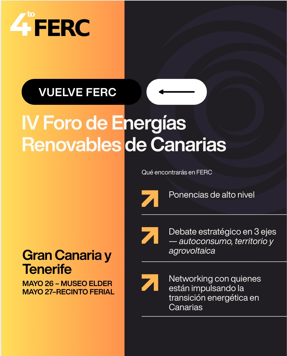Canarias afronta el reto del autoconsumo, el territorio y la agrovoltaica en el IV Foro de Energías Renovables