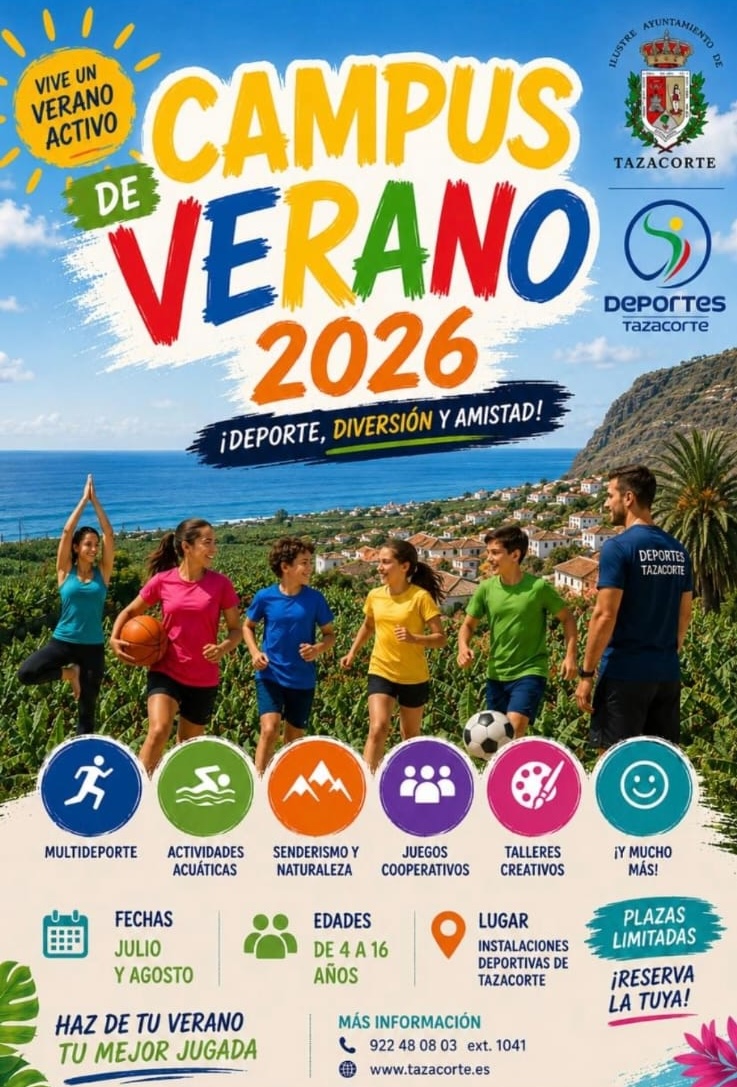 Tazacorte presenta un Campus de Verano centrado en el ocio deportivo