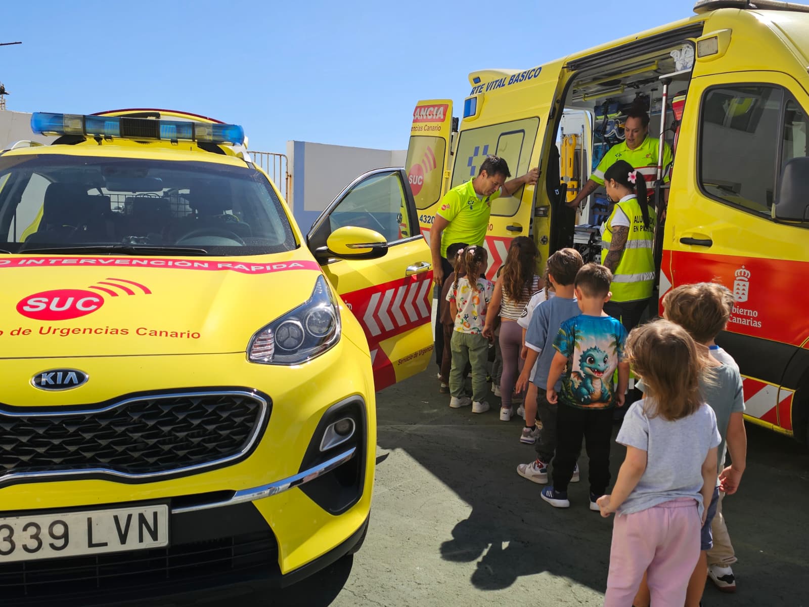 Cerca de 800 alumnos de Canarias se forman con el SUC en primeros auxilios y visitan sus recursos sanitarios durante este curso