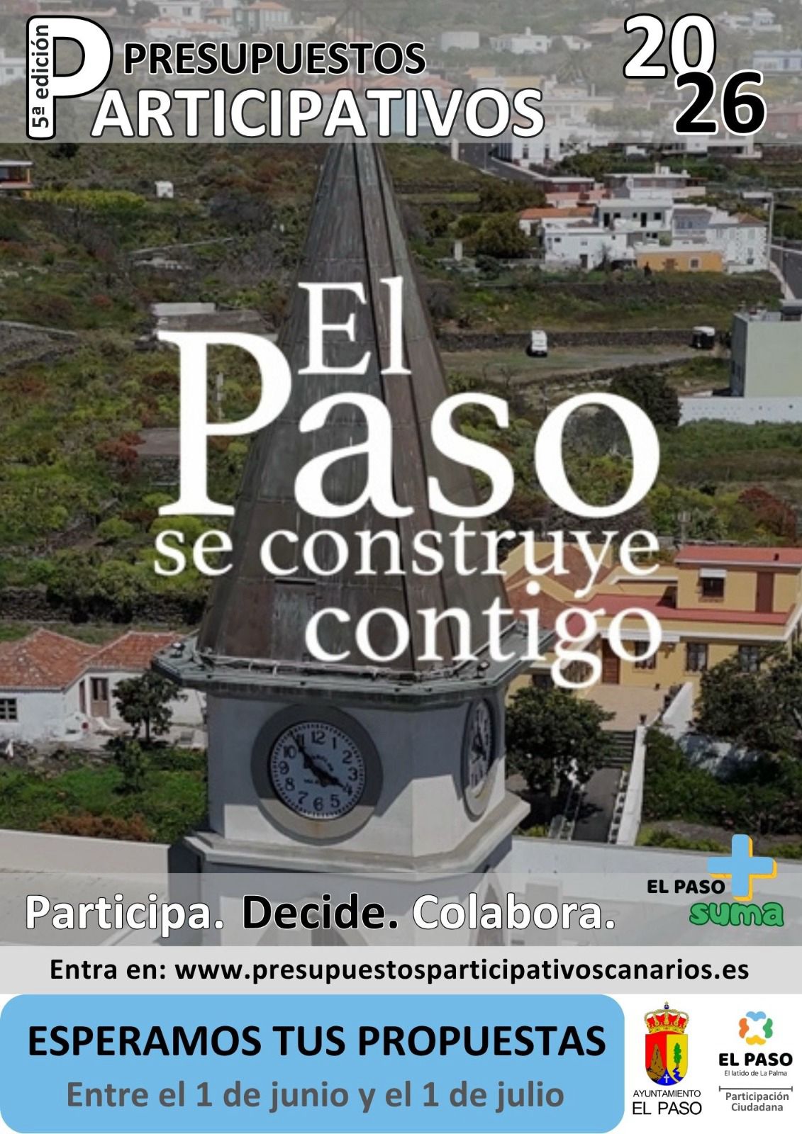 El Paso inicia la quinta edición de los Presupuestos Participativos con una dotación de 300.000 euros